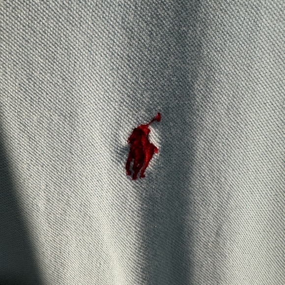 Men’s Light Blue Ralph Lauren Polo Shirt Size Large - Picture 2 of 11